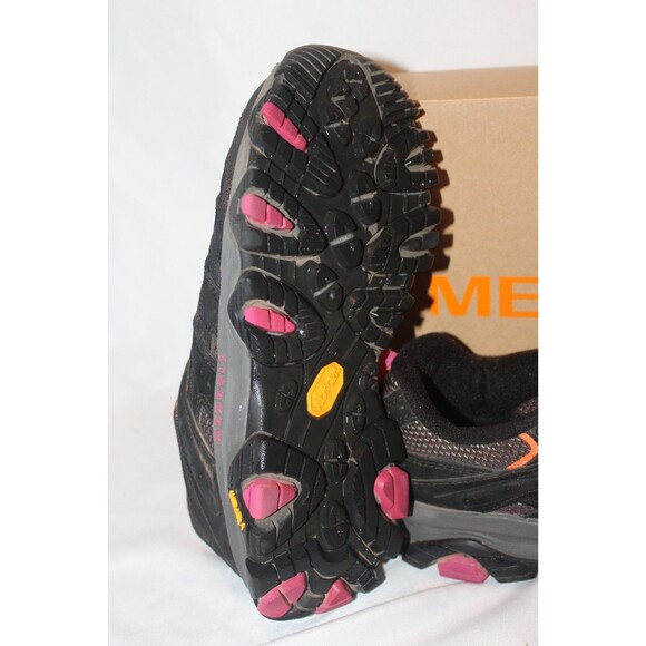 Merrell Women's Moab 3 Mid Waterproof Hiking Sneakers Black Pink SZ 7.5 NIB $140 - Picture 6 of 6